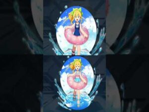 ロックマンＸDiVE　水着ロールちゃんのデザイン変更前と変更語を比較　#shorts