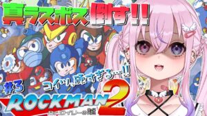 【ロックマン2/Mega Man 2 #3】真ラスボスを今度こそ倒す！！【胡桃沢りりか】