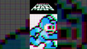 Megaman run in NES 8bit pixel art #shorts #howtodraw #rockman #capcom