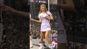 Rakuten Girls 梔梔怒吼端盤子 觀眾配音 林立應援 ロックマン大巨蛋 #台湾チアリーデ #樂天女孩 240406